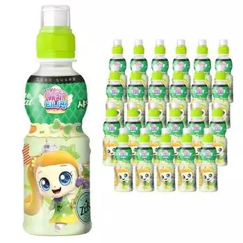 Напиток Woongjin Catch Tiniping Zero Shine Muscat, Шайн Маскат, 200 мл, 24 штуки, популярный персонаж в Корее