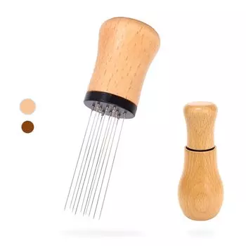 Woouch WDT Tool Espresso Dispensing Tool 10 иголок для размешивания кофе эспрессо с ручкой из натурального дерева с подставкой (Ясень Древесина)