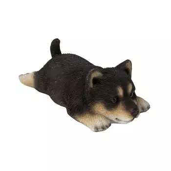 Woovia Face Down Black Shiba Inu Магнит 13 x 6 x Кукольная фигурка Украшение Животное Садовое украшение Собака 4,5 см H21108-1