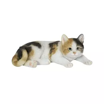 Woovia Relax Calico Cat 31 x 18 x кукольная фигурка, украшение для сада, животное, кошка 11,5 см H22135-21