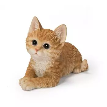 Woovia Relaxed Brown Tabby Cat 22 xx Кукольная фигурка, украшение для сада, животное, кошка 11,5 13,5 см H21150-1 бежевый