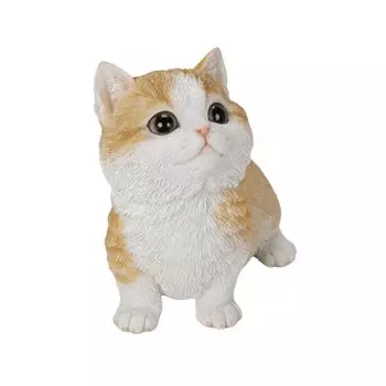 Woovia Sitting Munchkin Brown Tabby 16 x 11 x 14 см Кукольная фигурка Украшение Животное Садовое украшение Кошка H24087-1
