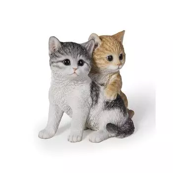 Woovia Snuggle Cats x 14 x Doll Figure Ornament Animal Garden Decoration Cat H22118 19.5 17.8cm