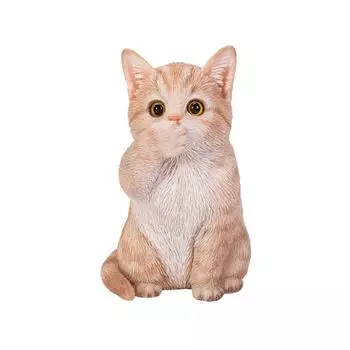 Woovia Unspeakable Brown Tabby White Cat 7 xx Кукольная фигурка, украшение для сада, животное, кошка H23004 6,5 10,7 см