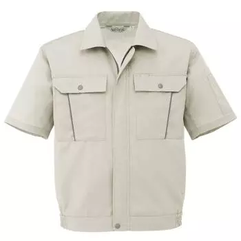 Work Short Quick Sweat Stain RCS610 Ivory SS [Midori Anzen] Clothes, Sleeve, Blouson, Antistatic, Drying, Absorbent, Resistant, Top, слоновая кость