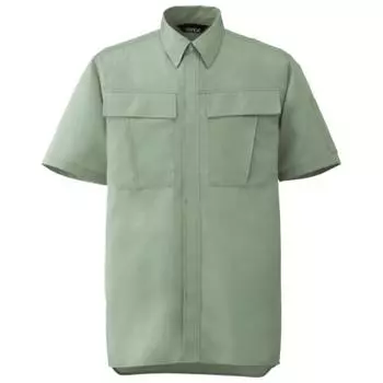 Work Short Sleeve Light 4L [Midori Anzen] Одежда, Рубашка, Унисекс, GS576, Верх, Зеленый, светло-зеленый