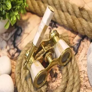 Working Brass Opera Glasses, Binocular Telescope, Beautiful Brass Mother of Pearl La Dauphin Paris, Christmas Gift