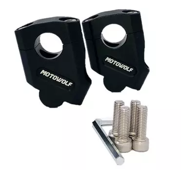 World Imp Motor Bike 22 мм комплект проставок для установки на место CNC алюминиевый хомут для руля Set Back Kit универсальный внешний продукт (черный (BK))