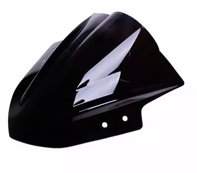 World Imp Motor Motorcycle Ninja 250 Двойной пузырьковый экран для KAWASAKI Ninja250 Внешний продукт для KAWASAKI 13 14 15 16 (Дымчато-черный)