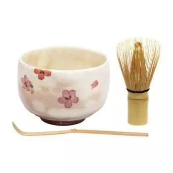 WORLD Otemae set Розовый Матча CREATE, INC. Чаша 9,5H7,5см, Чашаку 19см, Часен 6H10,5см