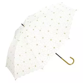 World Party Parasol Long Umbrella Off White White 50cm Ladies Blackout Margaret Lace OF Margaret Lace White 50cm (Wpc.) 81-2789 (Rib)