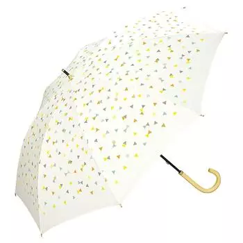 World Party Parasol Long Umbrella Off White White 50cm Ladies Sankaku OF 81-8419