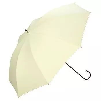 World Party Parasol Long Umbrella Yellow 50cm Ladies Blackout Pinstripe Heat Cut YE 81-3439