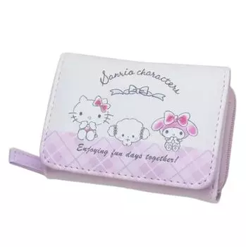 World Sanrio Sanrio Characters Mini Wallet Wallet Compact Pink Free [Perfect Tokyo]