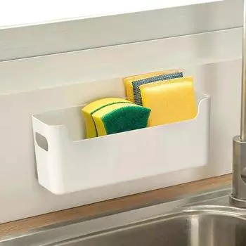 WORTHBUY Многофункциональный пластиковый держатель для хранения вещей, настенный держатель для хранения без перфоратора, ящик для хранения на кухне