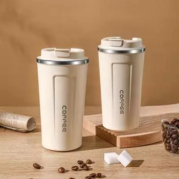 WORTHBUY портативная изолированная кофейная чашка 304 нержавеющая сталь стакан для воды 510 мл герметичная термобутылка для питья для студентов и взрослых розовый