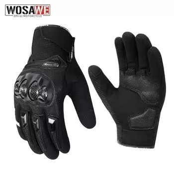 WOSAWE Четырехсезонные перчатки для езды на мотоцикле Защитные перчатки для мотоциклистов Противоударные дышащие перчатки для мотокросса с сенсорным экраном