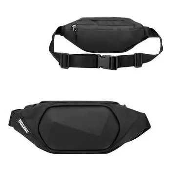 WOSAWE Мотоциклетная сумка Поясная сумка для мотокросса Гоночная боковая сумка Регулируемая дорожная сумка Износостойкая чёрный
