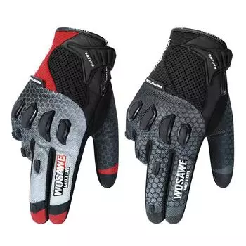 WOSAWE мотоциклетные велосипедные перчатки из микрофибры для бездорожья и мотокросса, водонепроницаемые перчатки с полным пальцем, сенсорный экран