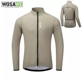 WOSAWE Мужская велосипедная ветровка куртка цвета хаки Мужская велосипедная куртка с лобовым стеклом Складная велосипедная ветровка Сетчатая легкая дышащая одежда