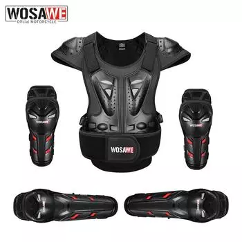WOSAWE мужские и женские костюмы для мотокросса, защита для велоспорта, защита для MTB MX, снаряжение для квадроциклов, мотоциклетная куртка, защитные наколенники, налокотники, бронежилет S