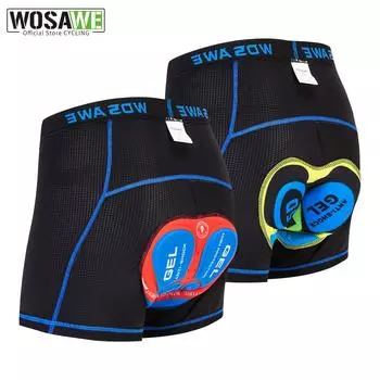 WOSAWE Мужские велосипедные трусы 5D с гелевой подкладкой эластичные компрессионные шорты для езды на велосипеде MTB M жёлтый