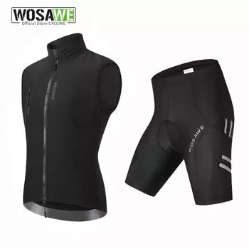 WOSAWE мужские велосипедные жилеты ветровка ветрозащитные быстросохнущие велосипедные шорты спортивная одежда на открытом воздухе L синий