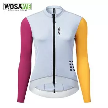 WOSAWE новые поступления, женские классические велосипедные рубашки, быстросохнущие велосипедные майки с длинными рукавами, высококачественная велосипедная одежда XS чёрный
