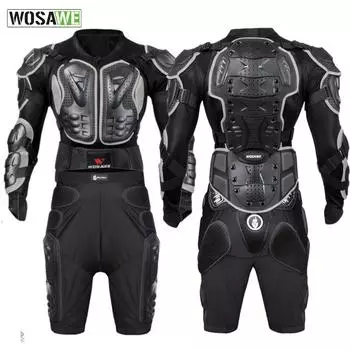 WOSAWE профессиональная защита тела мотоцикла для мотокросса, гонки, полная броня для позвоночника, грудь с бронешортами