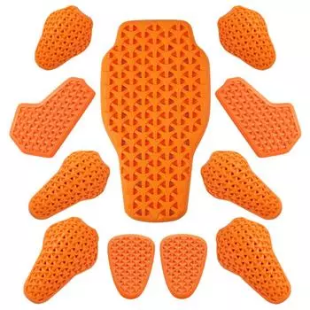 WOSAWE Сертифицированная CE Мотоциклетная защита Мотоциклетная плечевая локтевая спинная Мотоциклетная куртка Вставка для езды Мягкая куртка Вставка Защита one size оранжевый