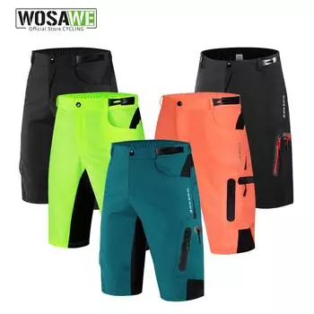WOSAWE шорты для горного велосипеда, мужские летние велосипедные шорты, дышащие шорты для спорта на открытом воздухе, MTB, повседневные шорты для бега M чёрный