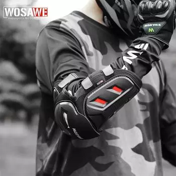 WOSAWE Скейтбординг Роликовые коньки Взрослый Мотокросс Спортивное снаряжение Мотоциклетные налокотники Поддержка Велосипед Велоспорт Наколенник Защита Мотоцикл BMX Черный