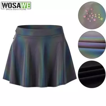 WOSAWE светоотражающая ослепительная цветная ветрозащитная водонепроницаемая юбка для танцев, бега, велоспорта S разноцветный
