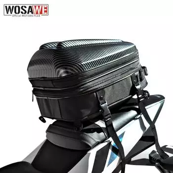 WOSAWE Водонепроницаемая мотоциклетная хвостовая сумка, многофункциональная прочная сумка на заднее сиденье мотоцикла, сумка для шлема, большая емкость 18-24 л