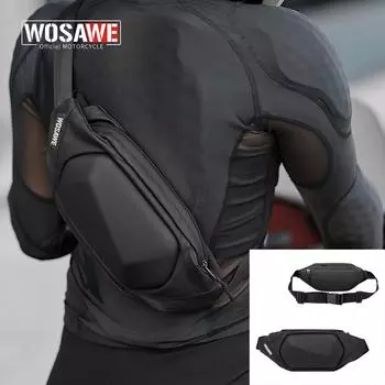 WOSAWE Высококачественная поясная сумка для мотоцикла, поясная сумка через плечо, водонепроницаемая поясная сумка чёрный