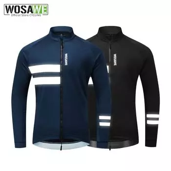 WOSAWE велосипедная уличная репеллентная ветровка зимняя теплая флисовая теплая куртка дышащее пальто для езды на велосипеде L чёрный