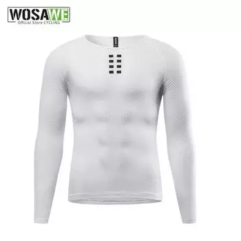 WOSAWE велосипедный базовый слой из сетчатого велосипедного трикотажа, дышащие майки для тренировок на велосипеде S белый