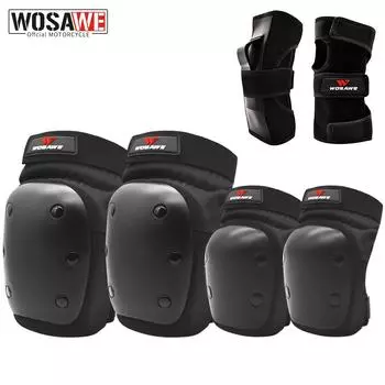 WOSAWE велосипедный локоть колено взрослый катание на коньках баланс автомобиля скейтборд катание на лыжах защитное снаряжение езда налокотники наколенники защита велосипеда защита двигателя защита двигателя