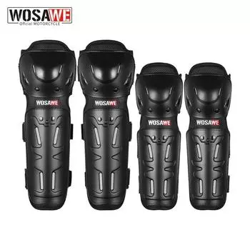 WOSAWE взрослые мотоциклетные налокотники для мотокросса, гоночное защитное снаряжение, наколенники, защита чёрный