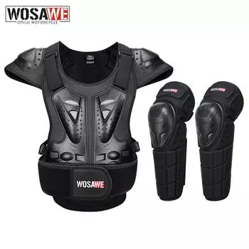 WOSAWE Защитные комплекты для взрослых Мотоциклетная защита груди и спины Броня Куртка Защитная защита суставов Наколенники Налокотники Набор подтяжек Гоночное снаряжение Тело Позвоночник