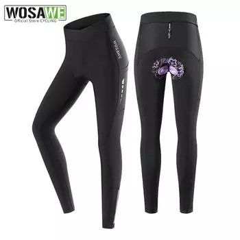 WOSAWE женские длинные велосипедные брюки велосипедные колготки 5DGel Pads велосипедные брюки S чёрный