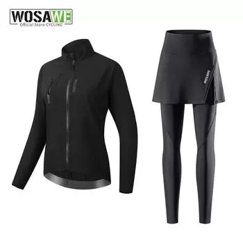 WOSAWE женские велосипедные костюмы велосипедная ветровка быстросохнущие дышащие высокоэластичные велосипедные брюки спортивная одежда на открытом воздухе XS чёрный
