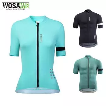 WOSAWE Женский и мужской велосипедный трикотаж Синий велосипедный дышащий тонкий трикотаж для шоссейного велосипеда Легкая одежда для активного отдыха Женские футболки Быстросохнущие топы S темно-синий