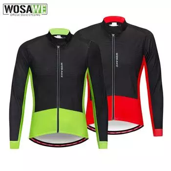 WOSAWE зимняя ветрозащитная мужская велосипедная куртка из термофлиса MTB шоссейное велосипедное пальто с длинным рукавом и полной молнией велосипедные трикотажные изделия теплые топы XXL красный