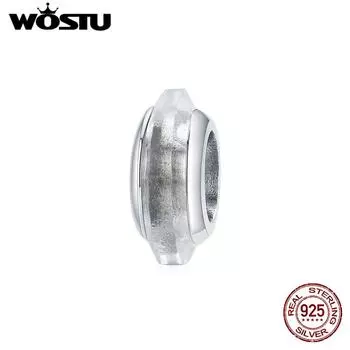 WOSTU 100% 925 Серебряный Хрустальный Стеклянный Шарик Сказочный Город Шарм для Оригинального Браслета Женские Ювелирные Изделия 925 silver