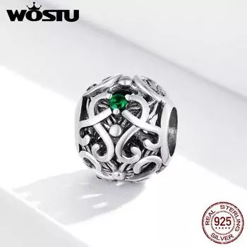 WOSTU 100% стерлинговое серебро 925 пробы, филигранные подвески с запахом, подходят для браслетов, изготовление серебряных ювелирных изделий 925 silver