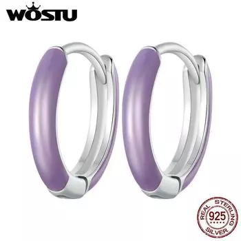 WOSTU из стерлингового серебра 925 пробы, простые светящиеся серьги с пряжкой для ушей для женщин, подарок на вечеринку, повседневные украшения 925 silver