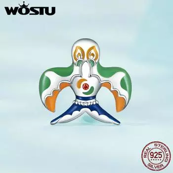WOSTU настоящее серебро 925 пробы ласточка воздушный змей милая птица Шарм для женщин и девочек изысканные украшения на день рождения подарок 925 silver