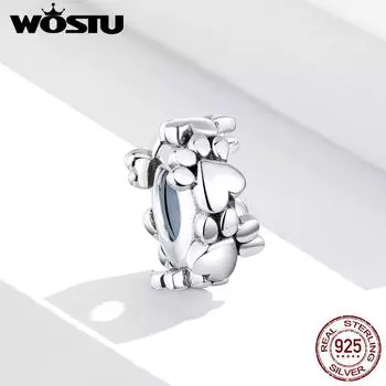 WOSTU Стерлинговое серебро 925 пробы со следами домашних животных, разделительная бусина с запахом, подходит для браслета-подвески 925 silver