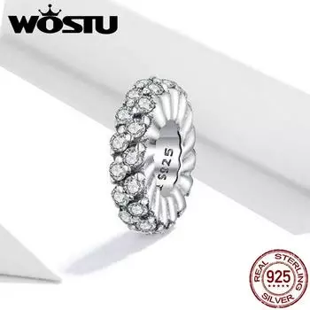 WOSTU Стерлингового Серебра 925 Ювелирные Изделия Сияющие Зимние Подвески для Оригинального Браслета Змеи 3 ММ Женские Ювелирные Изделия 925 silver